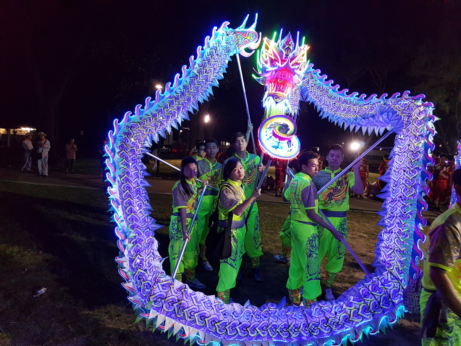 Dragon and LED Dragon Dance Performance